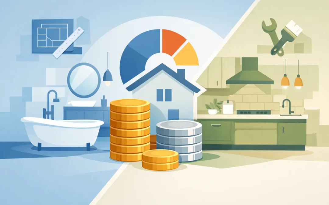 Average Cost of Bathroom and Kitchen Remodel
